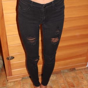 pacsun distressed black jeans
